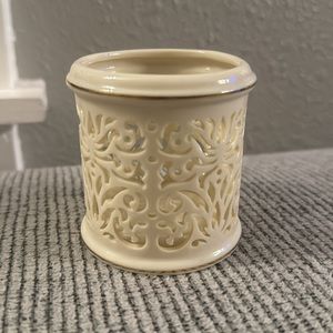 Lenox 3” Pierced Votive Candleholder Illuminations Collection Gold rim
